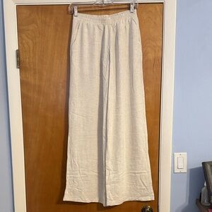 SHEIN Cream Linen blend Wide-Leg Pants